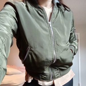 Forever 21 Hooded Bomber Jacket, size M/l